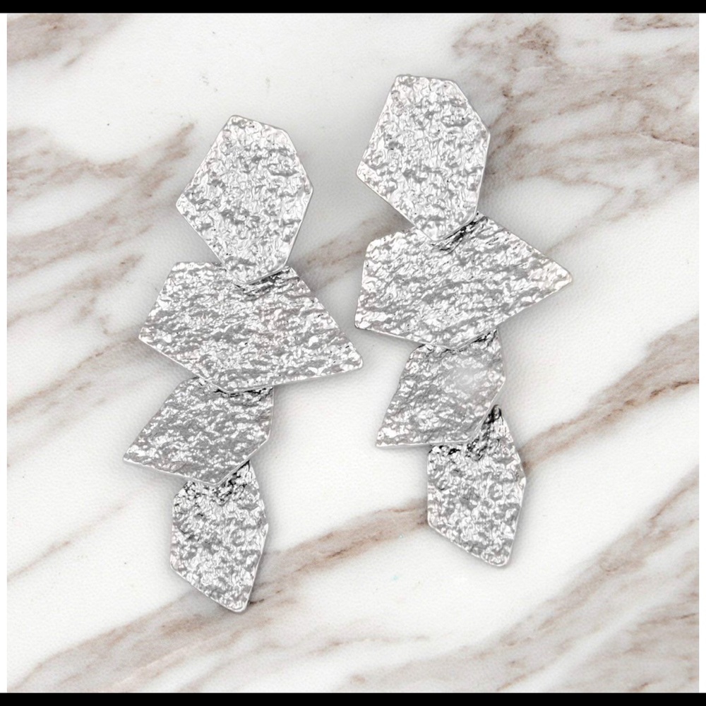Hammered Surface Geometric Boho Earrings